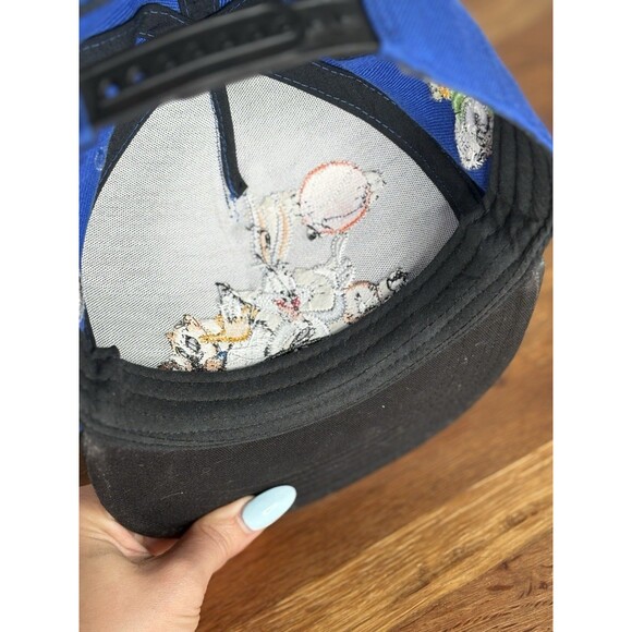 Looney‎ Tunes Space Jam Embroidered Hat Cap Snapback Blue Adult Flat Brim - Picture 7 of 8
